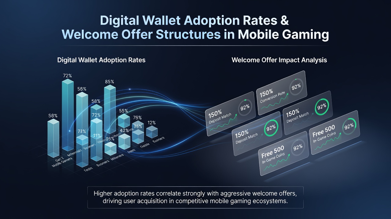 Analytics dashboard highlighting welcome offer performance metrics linked to digital wallet transactions