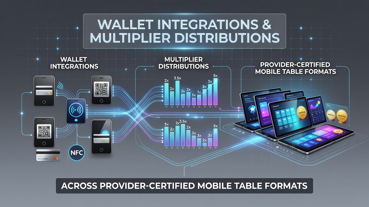 Mobile table game interface showing wallet integration and multiplier display on a certified platform