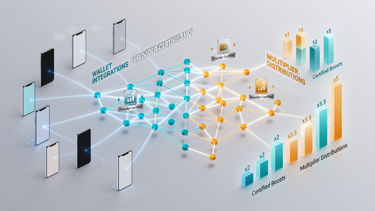 Diagram illustrating data flow between digital wallets and multiplier systems in mobile table games