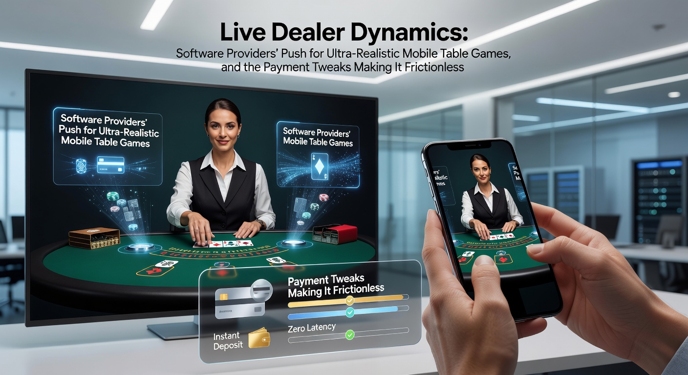A sleek mobile screen displaying a live blackjack dealer with crystal-clear video feed and interactive chat features, capturing the essence of casino immersion on the go