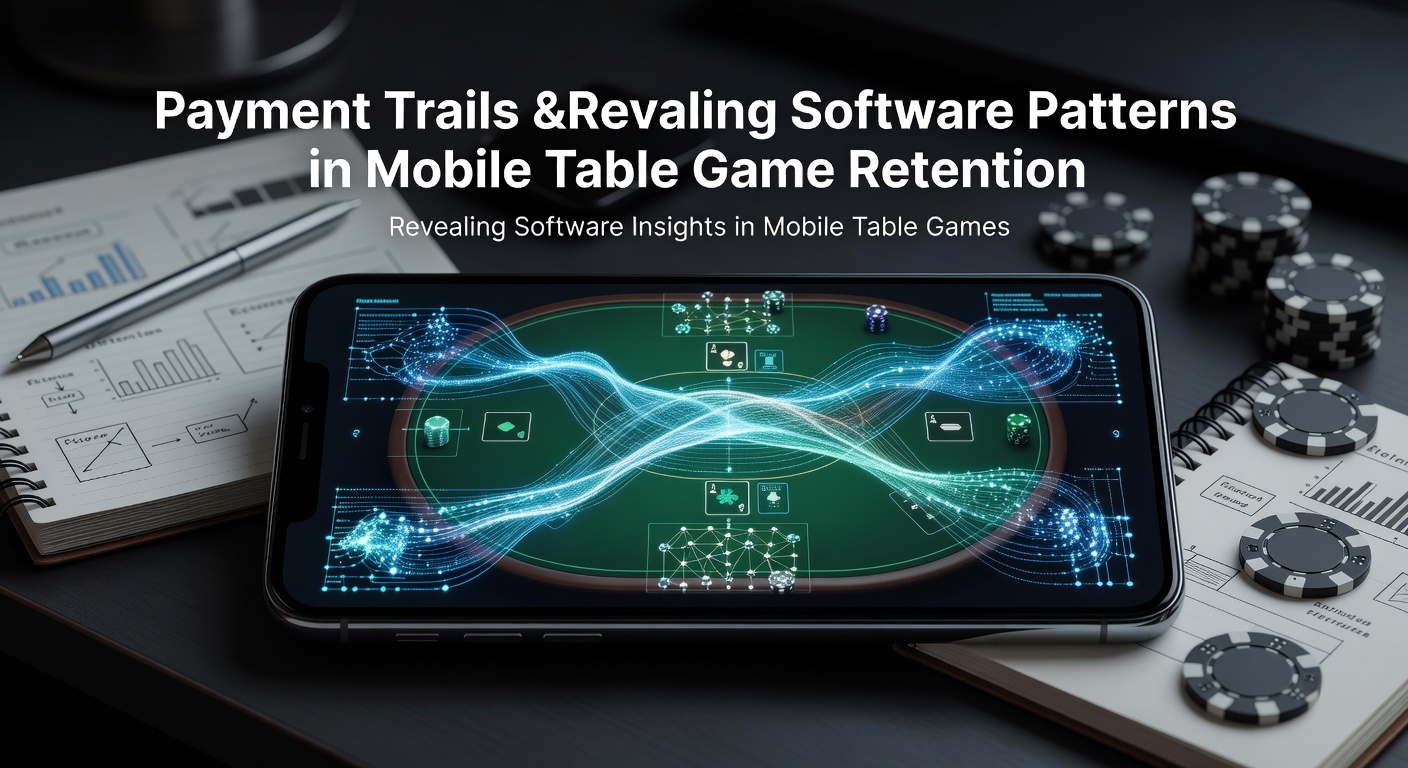 Mobile table game interface showing payment transaction flows and retention metrics on a smartphone screen